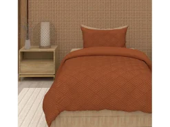 Juego de funda nórdica de microfibra 3D 140x200 cm GAIA terra, por Soleil d'Ocre