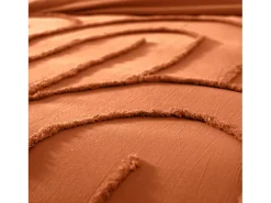 Juego de funda nórdica de algodón de 2 plazas, terracota