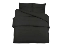 Juego de funda nórdica microfibra ligera negro 200x200 cm ES473413