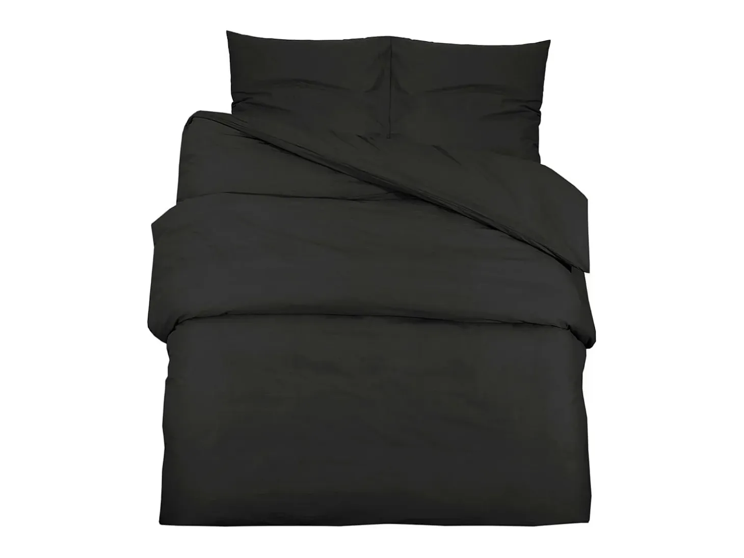 Juego de funda nórdica microfibra ligera negro 200x200 cm ES781185