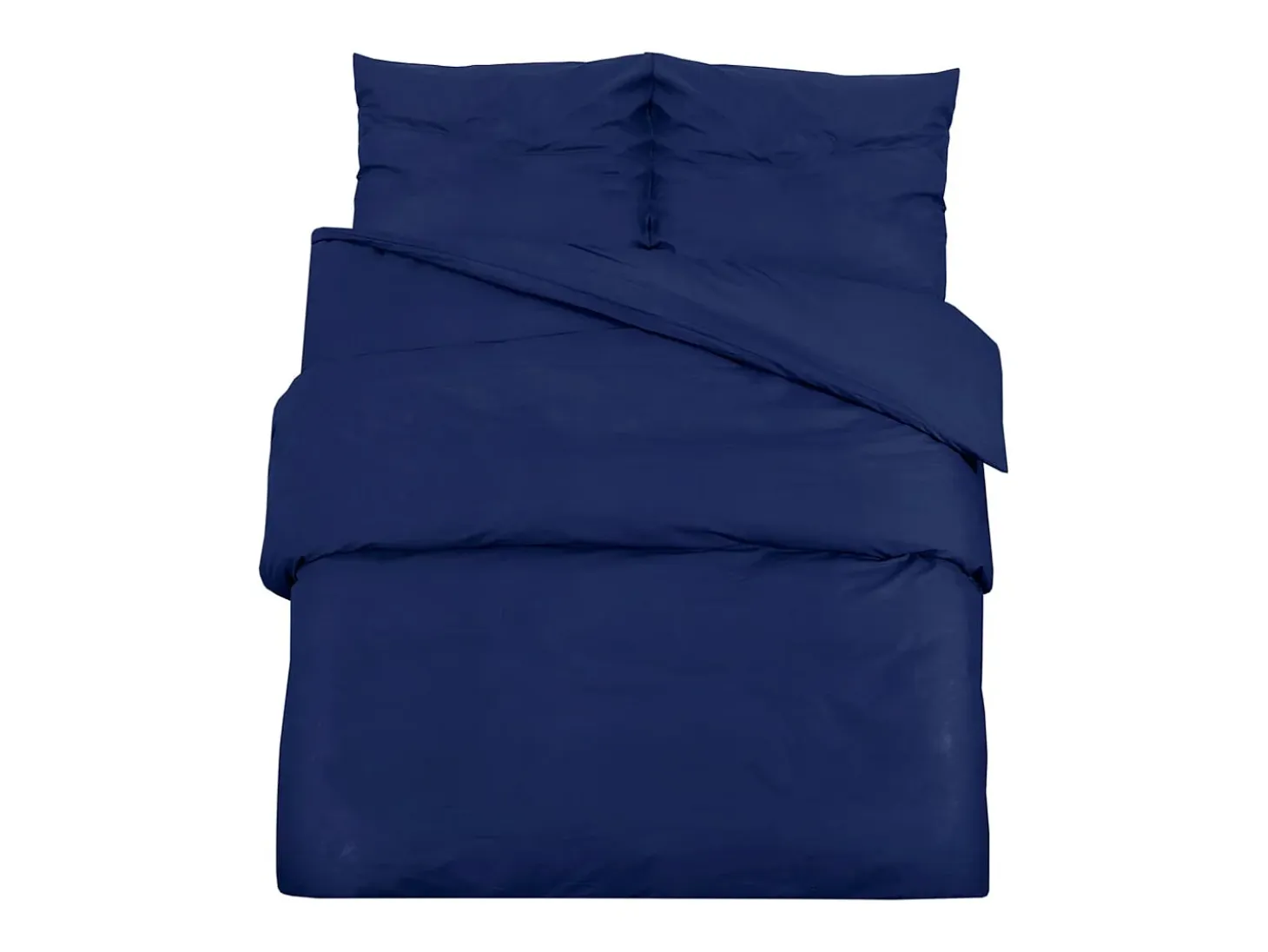 Juego de funda nórdica microfibra ligera azul marino 220x240 cm ES444946