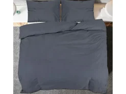 Juego de funda nórdica microfibra ligera antracita 155x220 cm ES572073