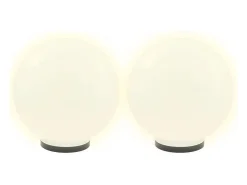 Juego de lámparas de bola LED 2 piezas esféricas 40 cm PMMA ES349915