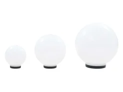 Juego de lámparas de bola LED 3 pzas esféricas 20/30/40 cm PMMA ES100005