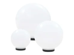 Juego de lámparas de bola LED 3 pzas esféricas 20/30/40 cm PMMA ES100005