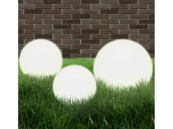 Juego de lámparas de bola LED 6 uds esféricas PMMA 20/30/40 cm ES255421