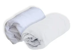 Juego de Sábana Bajera Alese y Blanco 60 x 120 cm - Poliuretano - Impermeable y Transpirable
