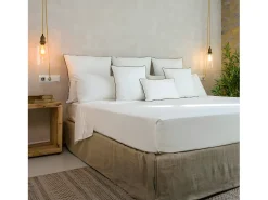 Juego de sábanas 100% algodón orgánico BLANCO 250x260 Cama 160