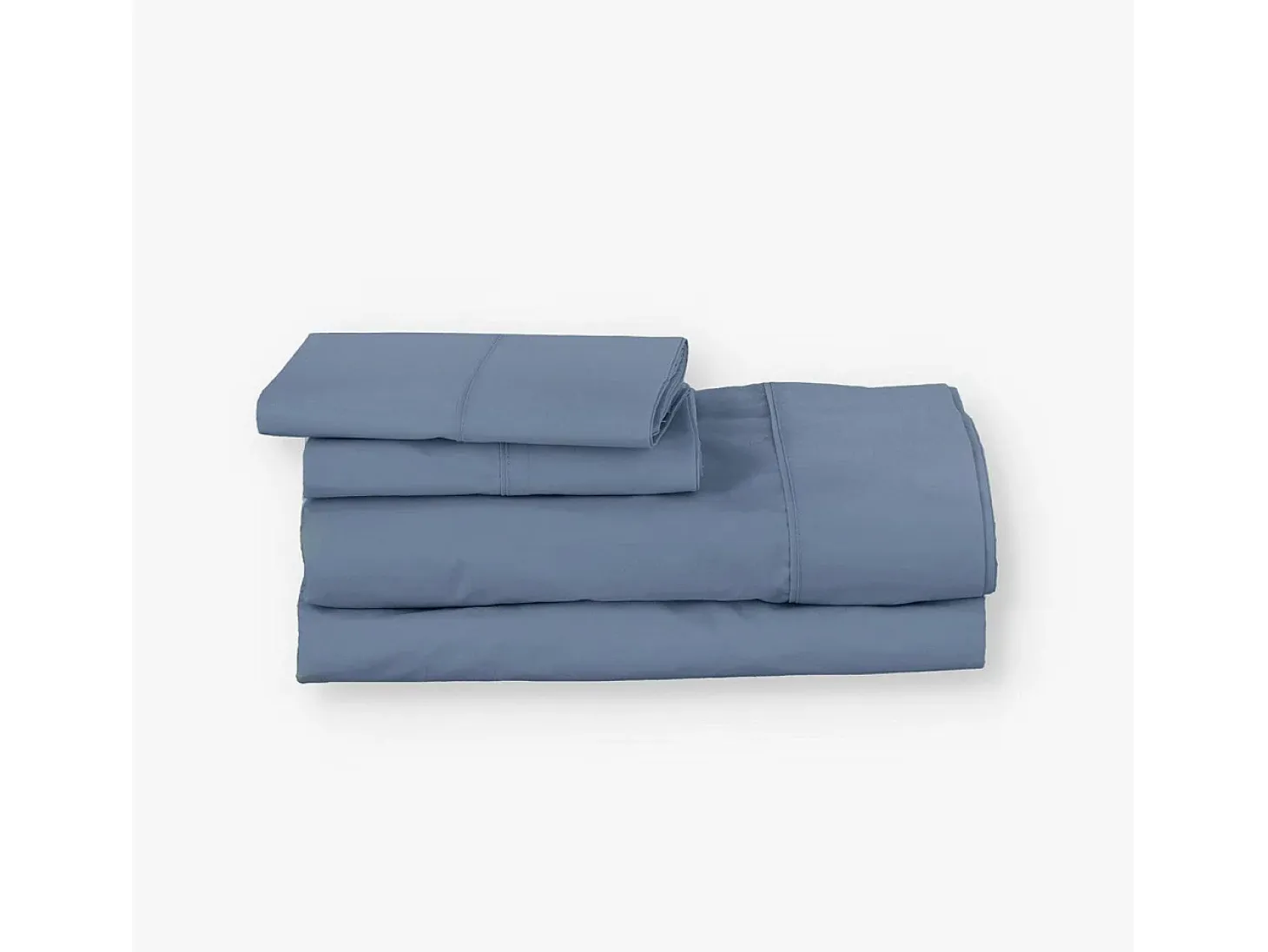 Juego de sábanas ecológicas Azul algodón 100% orgánico 135x190/200 cm