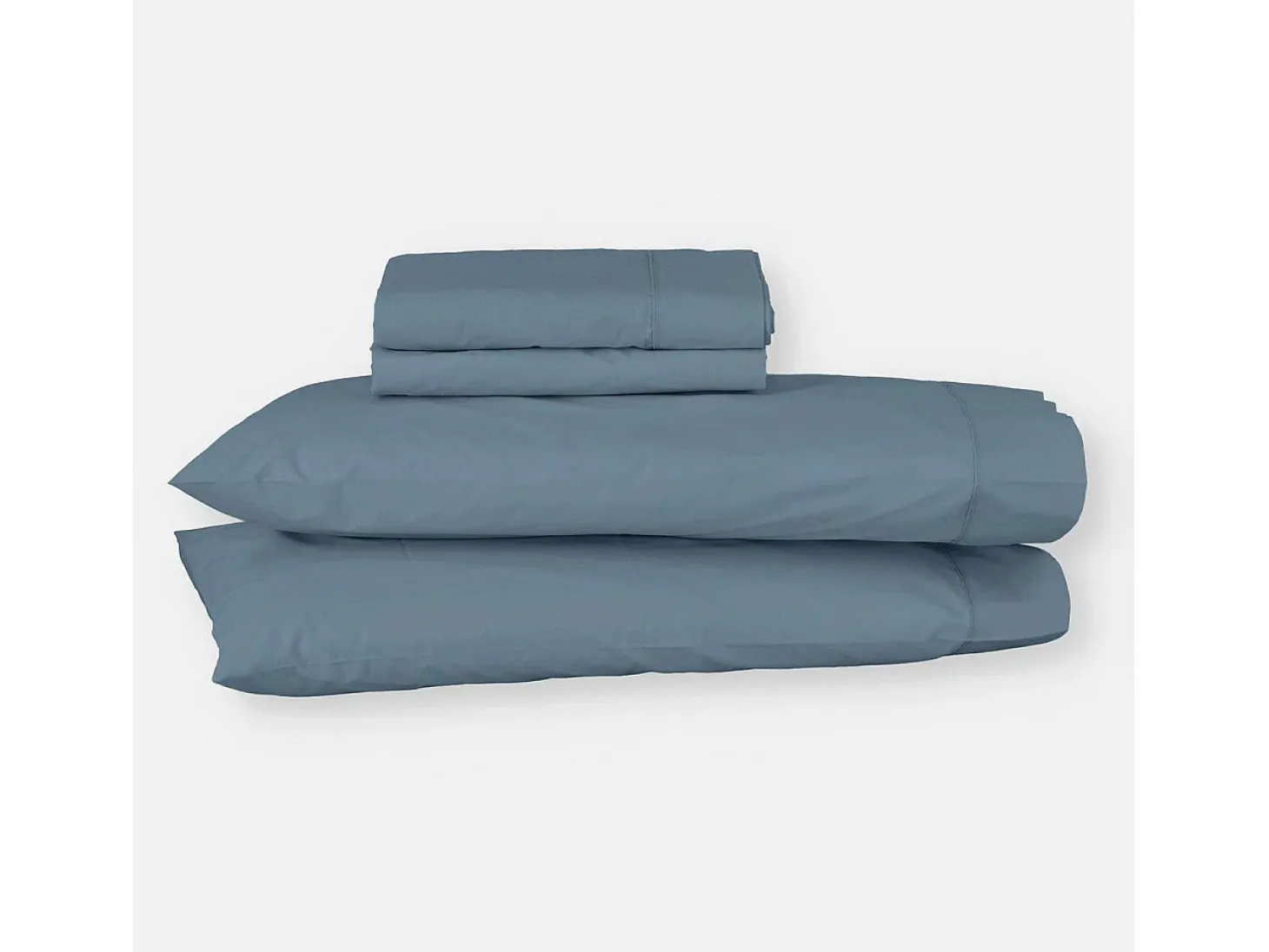 Juego de sábanas ecológicas Azul algodón 100% orgánico 150x190/200 cm