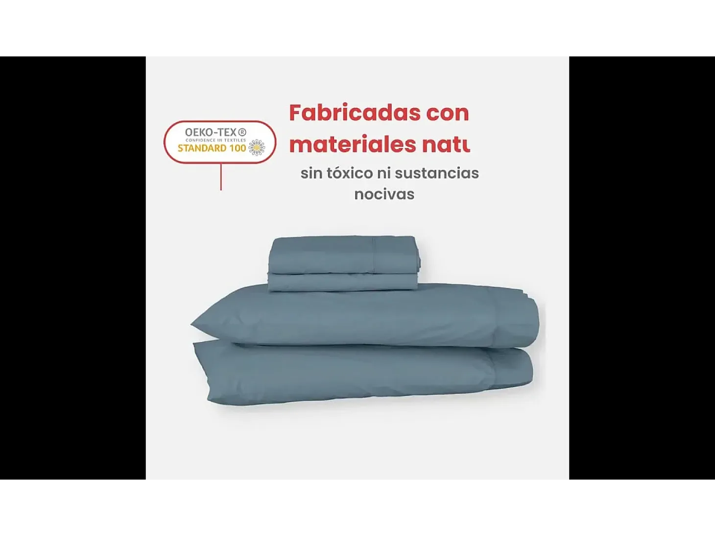 Juego de sábanas ecológicas Azul algodón 100% orgánico 150x190/200 cm