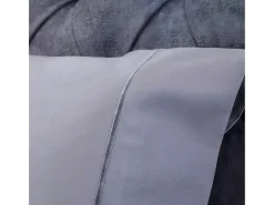 Juego de sábanas satén algodón egipcio 300 gris Cama 160