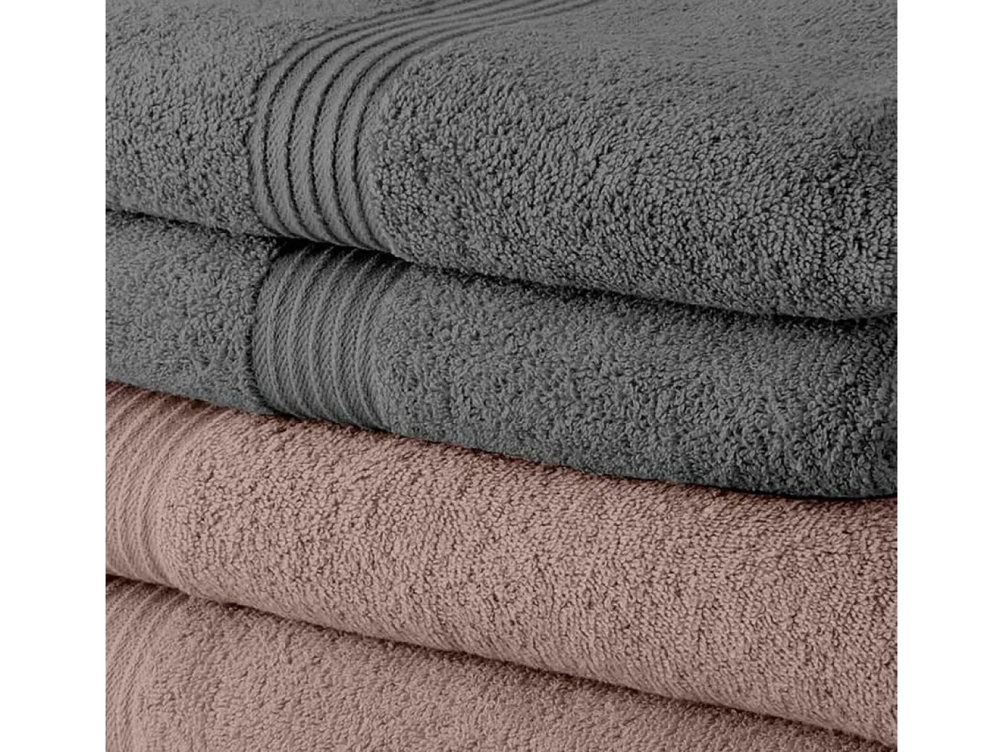 Juego de Toallas TODAY Gris Rosa claro 5 Piezas 70 x 130 cm