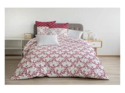 Juego nórdico 220 x 240 cm: Funda nórdica + 2 fundas de almohada - 100% Algodón - Burdeos
