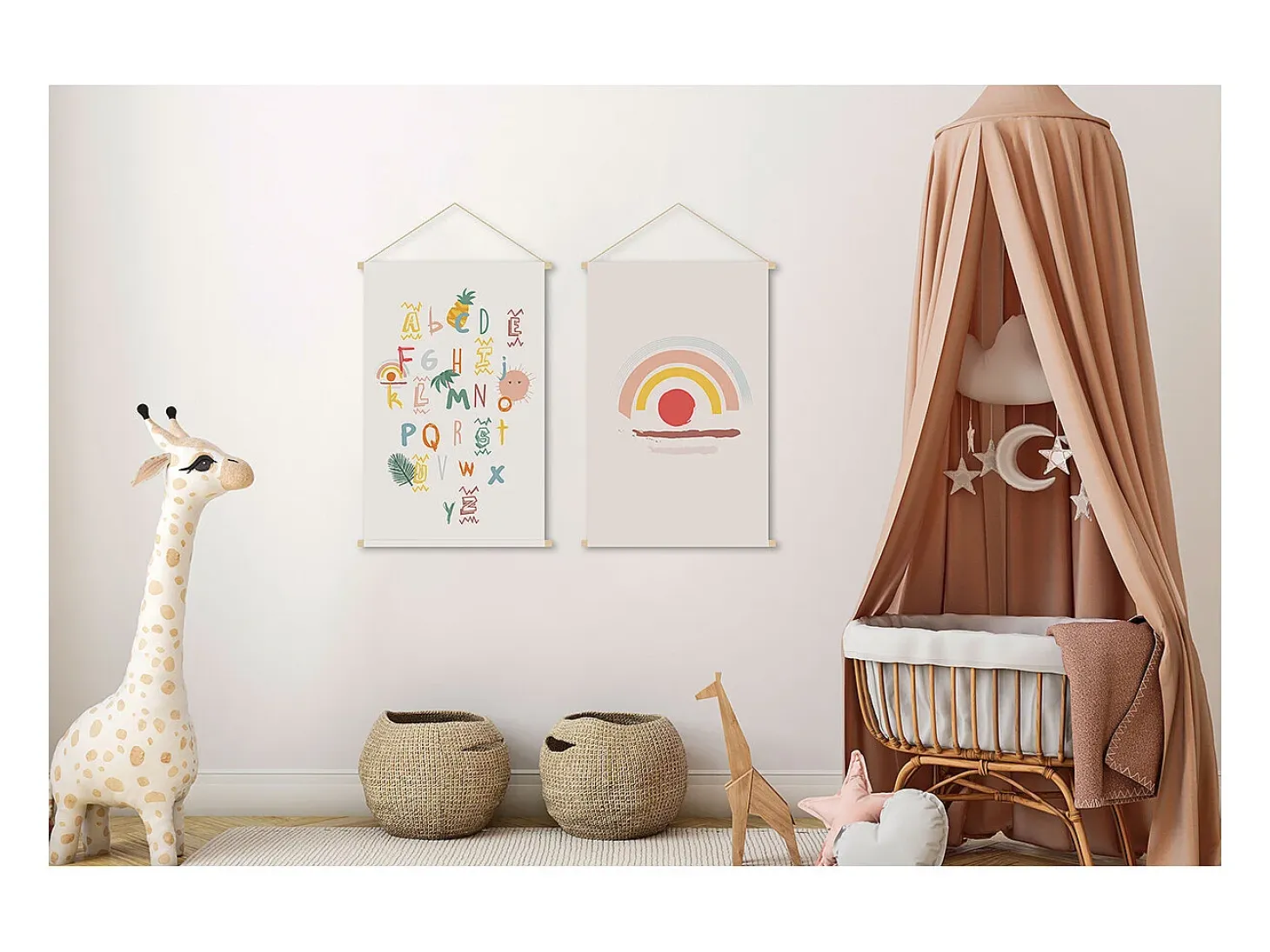 Kakemono infantil arcoíris 40 x 60 cm HAPPY