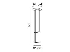 Kapp - Bolardo LED de jardín de 14 W, IP65, 1120 lm, 65 cm de altura, 3000 K, aluminio pintado, bolardo para exteriores, antracita mate - Perenz