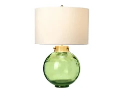 Kara Bordslampa, Mörkgrön, Faux Silk Shade