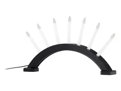 Kebnekaise - Soporte de adviento eléctrico con 7 luces, color negro.