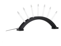 Kebnekaise - Soporte de adviento eléctrico con 7 luces, color negro.