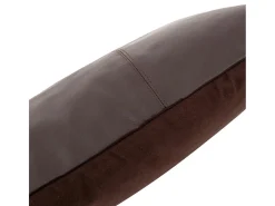 La Funda De Cojín De Cuero De Seis Paneles - Chocolate - 30x50