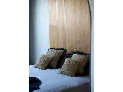 La Funda De Cojín De Rafia - Natural Negro - 60x60