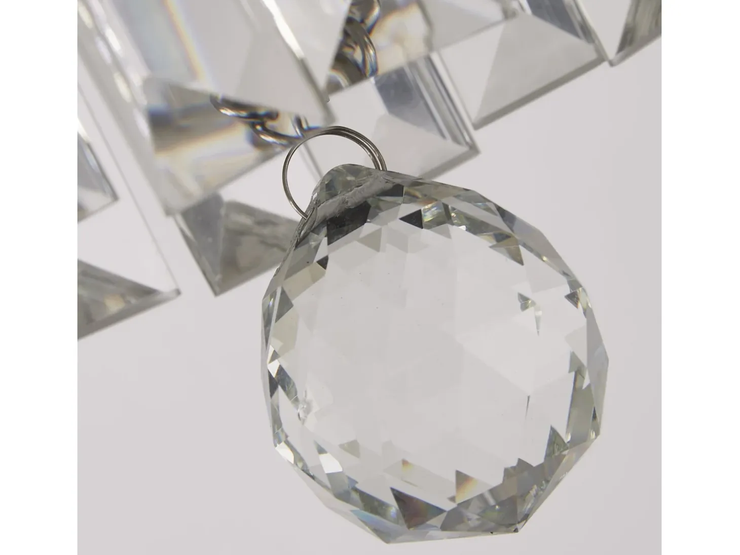 Lampada a Soffitto Classica Impero Acciaio Cromo Vetro Trasparente 4 Luci E14