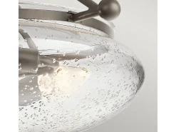 Lampada A Soffitto Contemporanea Belle Acciaio Bronzo Antico Vetro 3 Luci E14