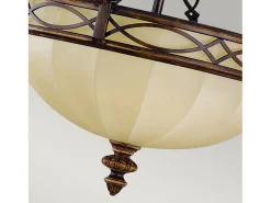Lampada a Soffitto Industrial Nordico Trilogy Metallo Nichel Spazzolato 3 Luci E27