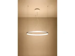 Lampada a sospensione circolare a LED integrata bianca 78cm 3000K Lámpara Colgante Circular LED Integrada Blanca 78cm 3000K