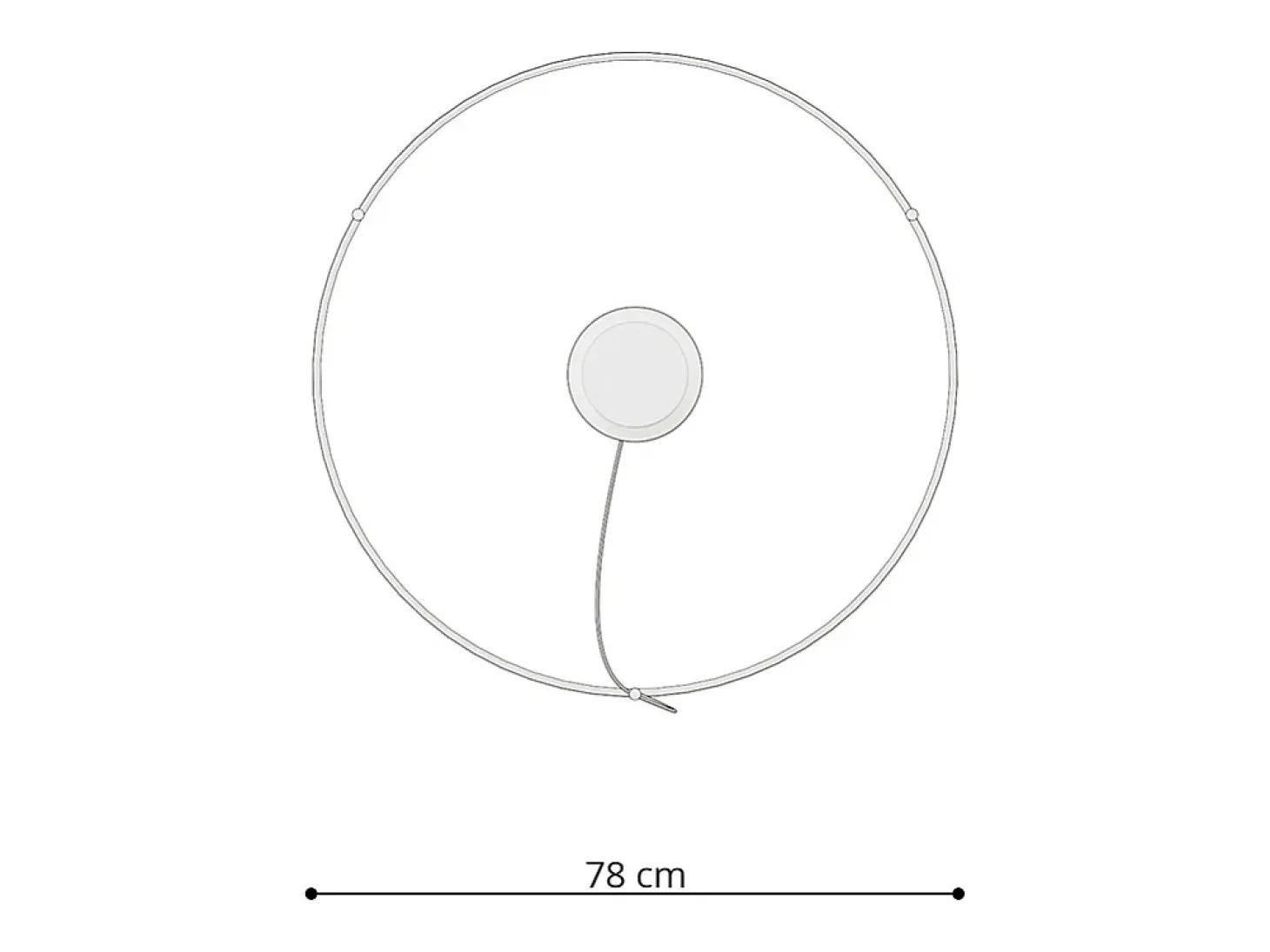 Lampada a sospensione circolare a LED integrata bianca 78cm 3000K Lámpara Colgante Circular LED Integrada Blanca 78cm 3000K