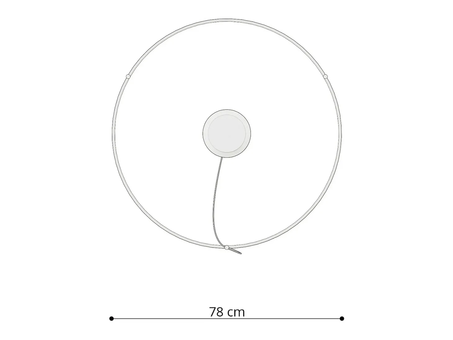 Lampada a sospensione circolare a LED integrata bianca 78cm 3000K Lámpara Colgante Circular LED Integrada Blanca 78cm 3000K