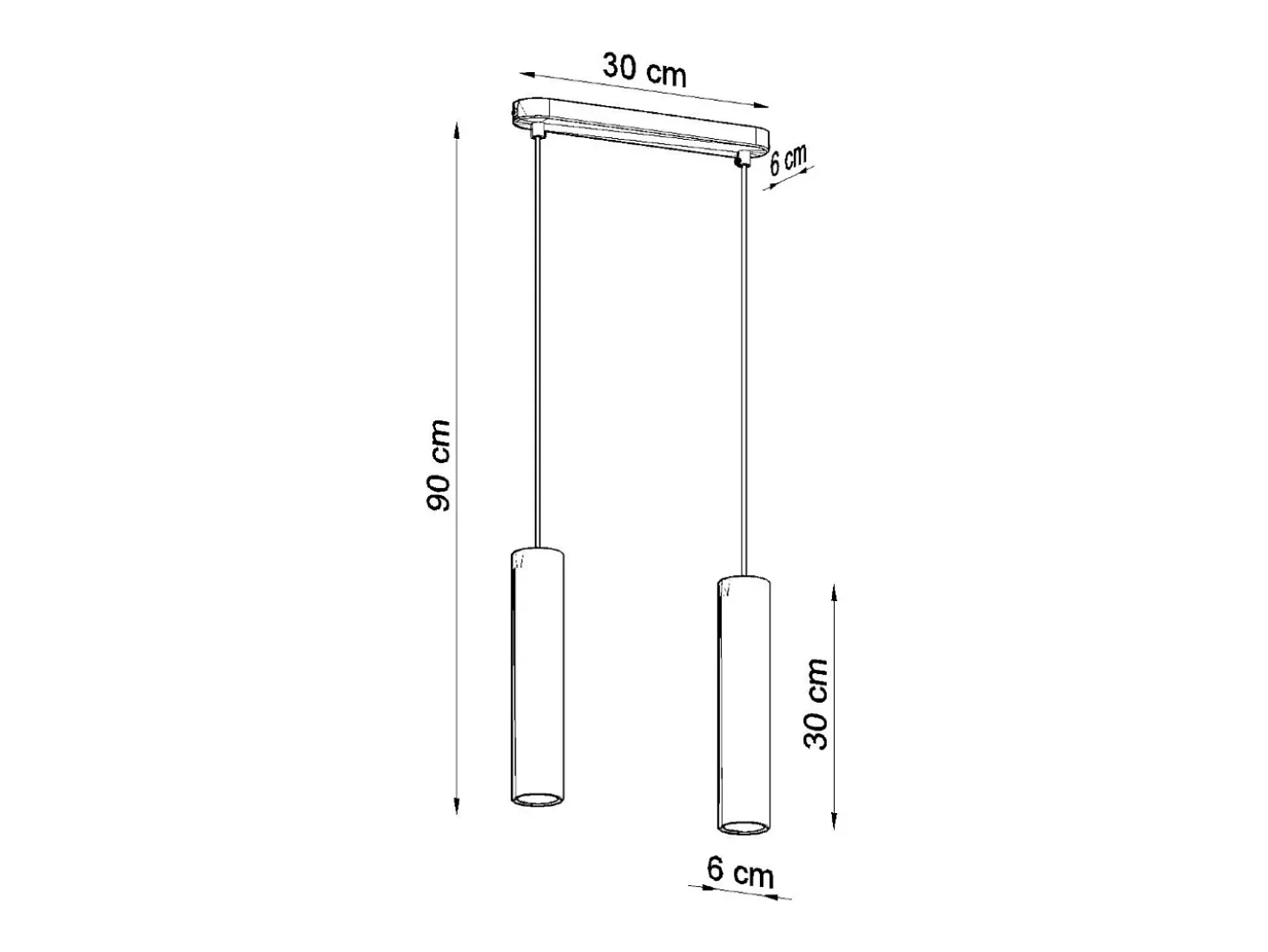 Lampada a sospensione doppia in legno naturale GU10 Lámpara colgante Twin de madera natural GU10