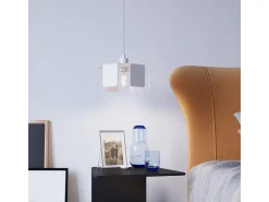 Lampada a Sospensione Moderna Bianca E27 Lámpara Colgante Moderna Blanca E27