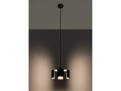 Lampada a sospensione moderna nera E27 Lámpara Colgante Moderna Negra E27