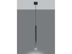 Lampada a sospensione sottile da 8 cm nera, cromata G9 Lámpara colgante Slim de 8 cm Negro, Cromo G9