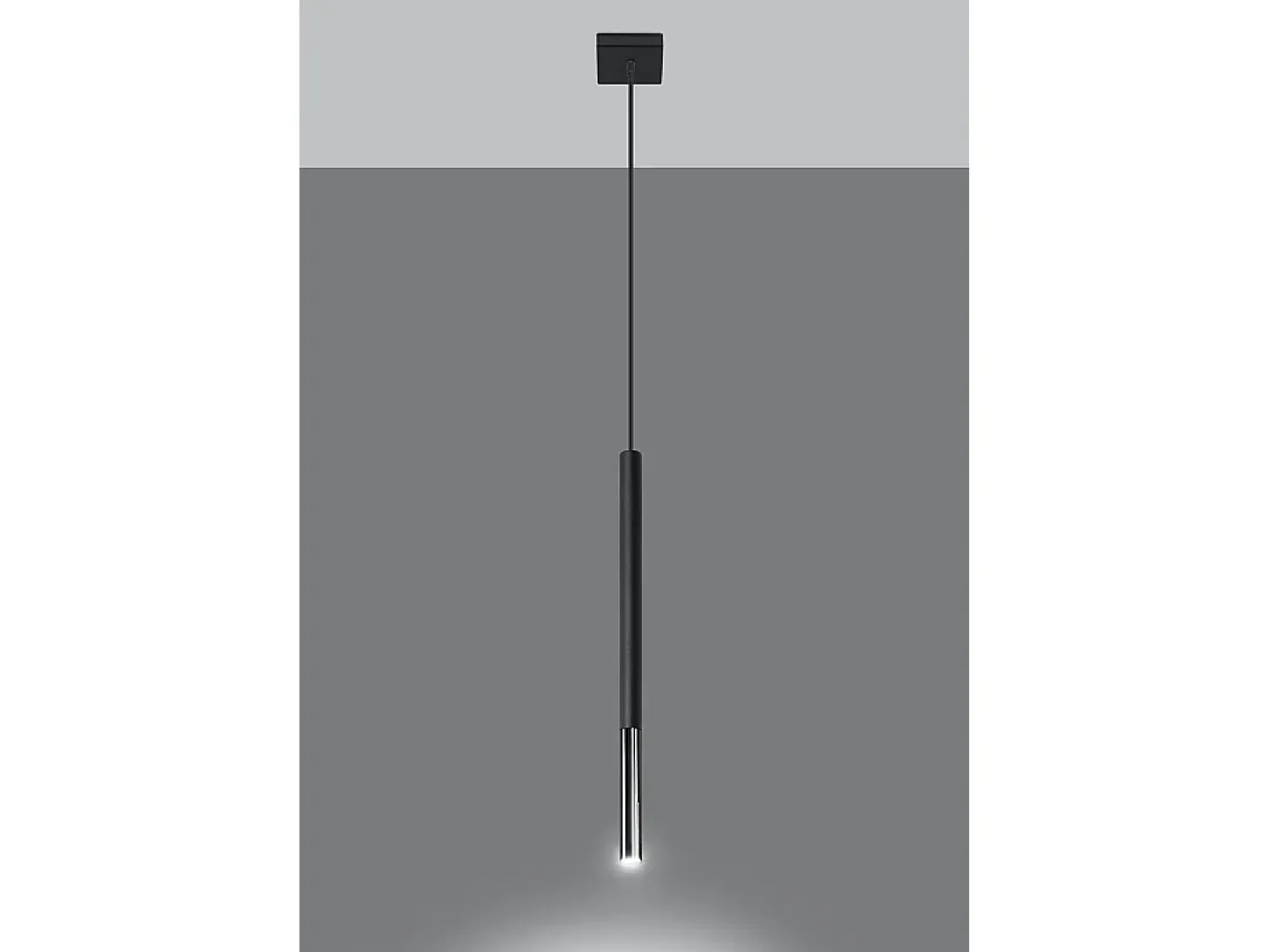 Lampada a sospensione sottile da 8 cm nera, cromata G9 Lámpara colgante Slim de 8 cm Negro, Cromo G9