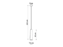 Lampada a sospensione sottile in ceramica bianca GU10 Lámpara Colgante de Cerámica Slim Blanca GU10