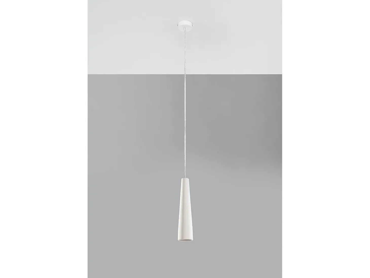 Lampada a sospensione sottile in ceramica bianca GU10 Lámpara Colgante de Cerámica Slim Blanca GU10