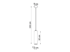 Lampada a sospensione sottile in ceramica bianca GU10 Lámpara Colgante de Cerámica Slim Blanca GU10