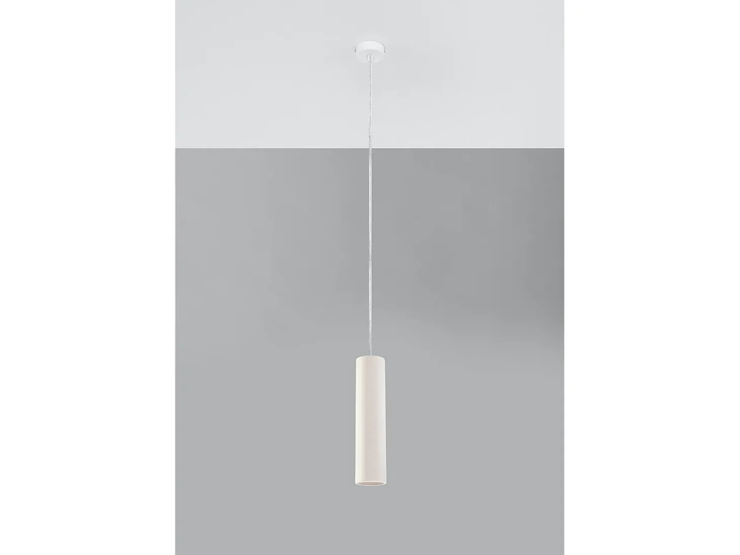 Lampada a sospensione sottile in ceramica bianca GU10 Lámpara Colgante de Cerámica Slim Blanca GU10
