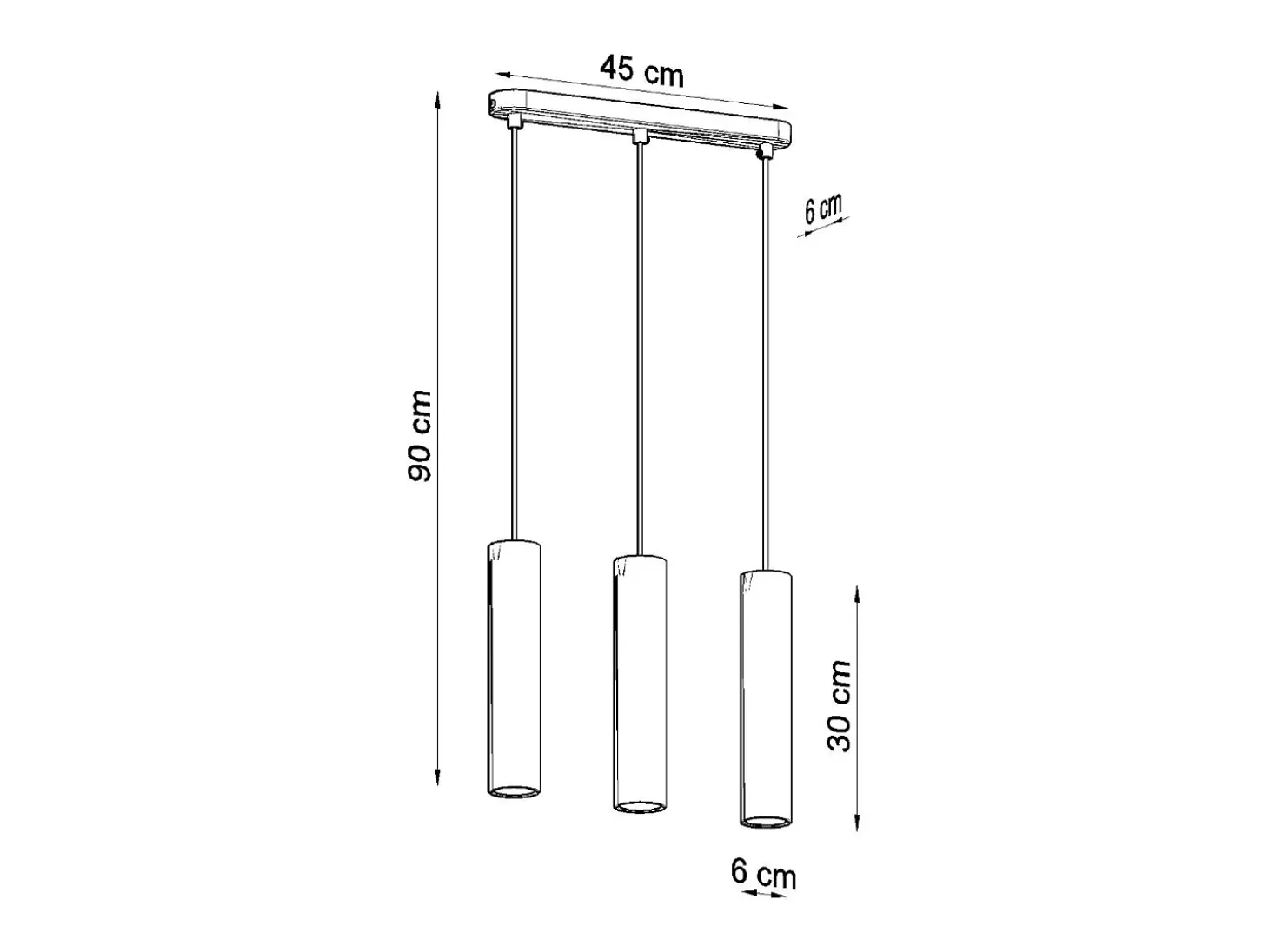 Lampada a sospensione tripla in legno naturale GU10 Lámpara colgante triple madera natural GU10