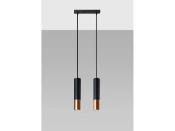 Lampada a sospensione Twin Nero, Rame GU10 Lámpara colgante Twin, Negro, Cobre GU10