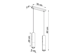 Lampada a sospensione Twin Nero, Rame GU10 Lámpara colgante Twin, Negro, Cobre GU10