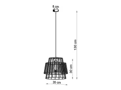 Lampada a sospensione Wire Frame bianca E27 Lámpara colgante con marco de alambre Blanco E27