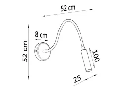 Lampada da lettura da parete nera G9 Lámpara de pared con luz de lectura Negra G9