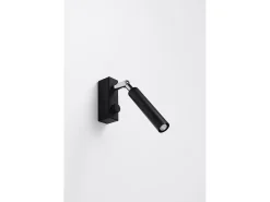 Lampada da parete a faretto singolo da lettura nera G9 Lámpara de pared de lectura con foco individual Negro G9