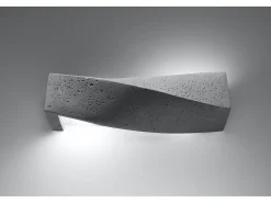 Lampada da parete a filo e semi-incasso grigia E27 Aplique de pared Flush & Semi Flush Gris E27