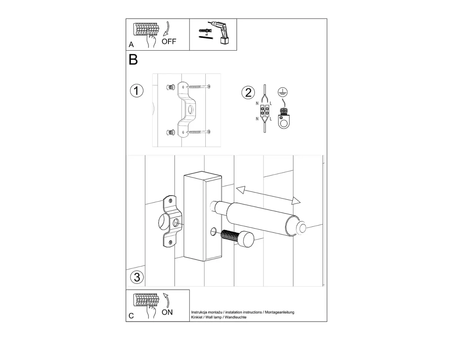 Lampada da parete con faretto singolo bianco G9 Lámpara de pared de lectura con foco individual Blanco G9