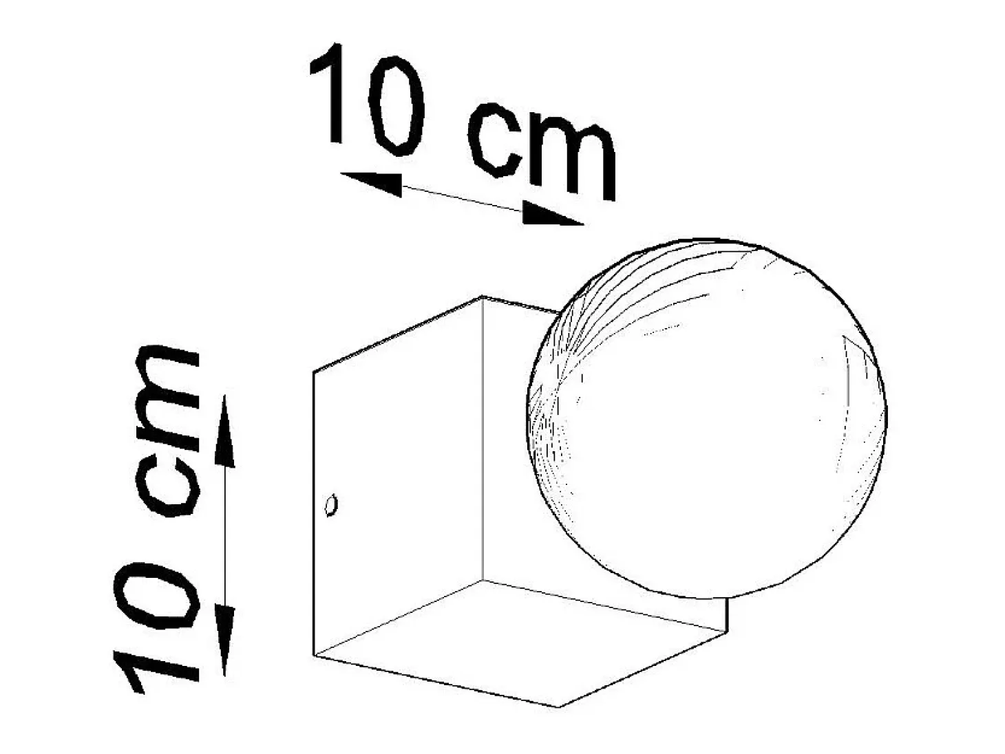 Lampada da parete quadrata da superficie grigia E27 Lámpara de pared cuadrada de superficie gris E27