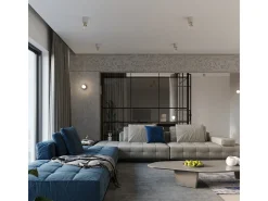 Lampada da parete rotonda da superficie grigia E27 Lámpara de pared redonda de superficie gris E27